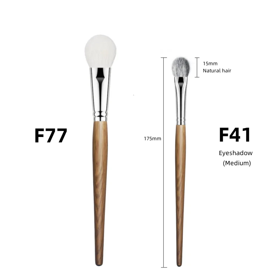 Natural Goat Hair Blush & Highlighter Brush – Pro Shadow & Bronzer Tool