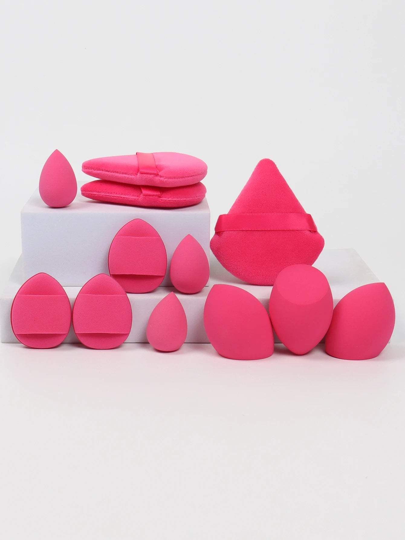 12-Piece Makeup Sponge Set – Includes Powder Puffs, Mini Air Cushions, Beauty Eggs & Mini Blenders