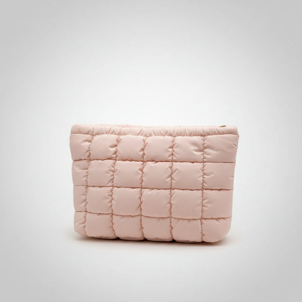 Puffer Makeup Bag – Quilted Cosmetic Storage Pouch, Large Capacity Beauty Case for Women