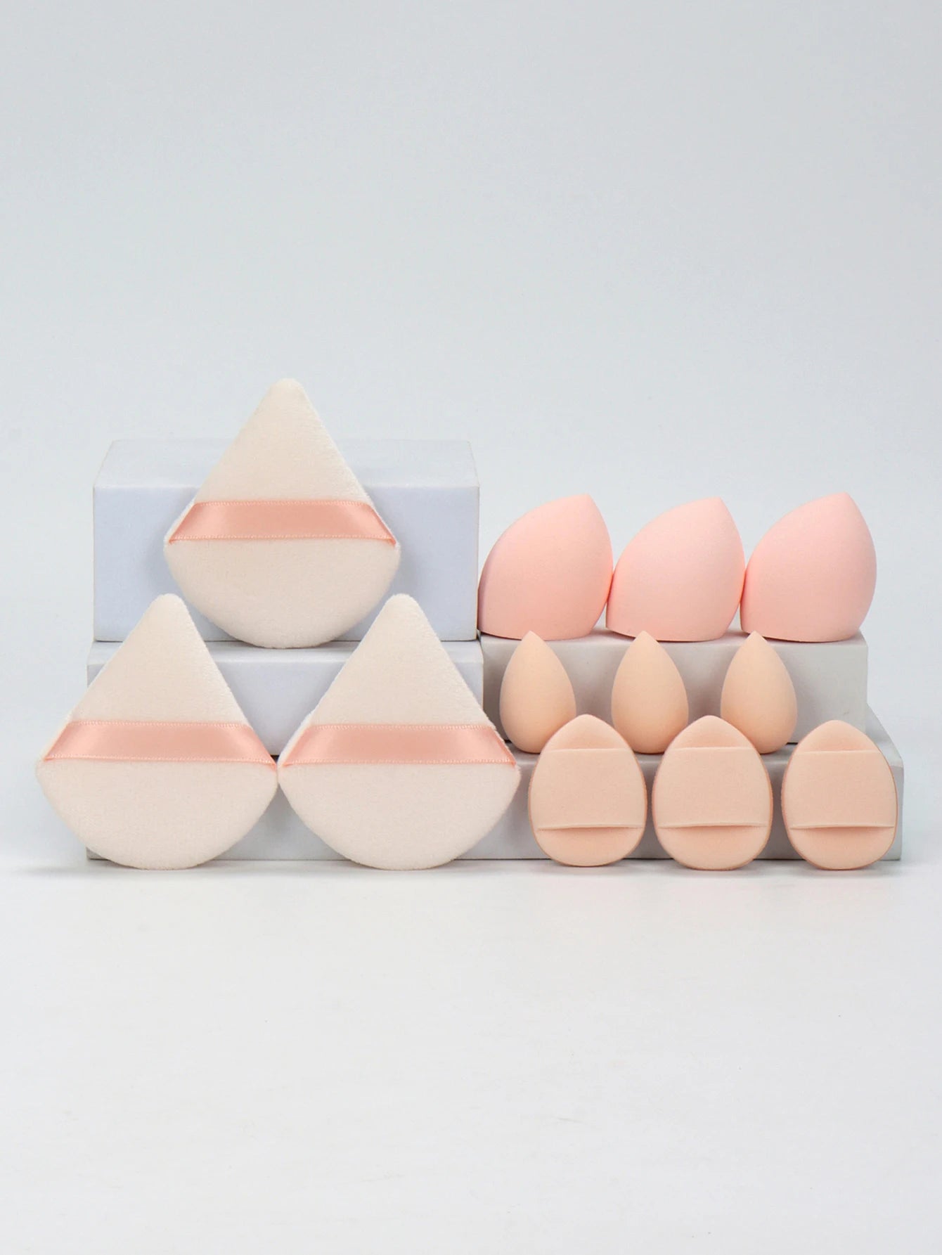 12-Piece Makeup Sponge Set – Includes Powder Puffs, Mini Air Cushions, Beauty Eggs & Mini Blenders