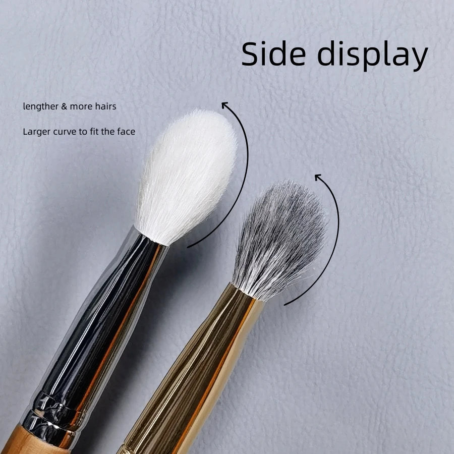 Natural Goat Hair Blush & Highlighter Brush – Pro Shadow & Bronzer Tool