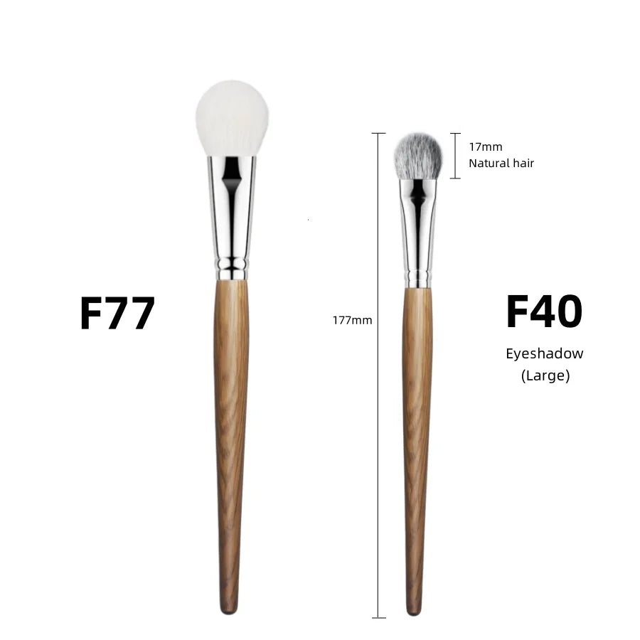 Natural Goat Hair Blush & Highlighter Brush – Pro Shadow & Bronzer Tool