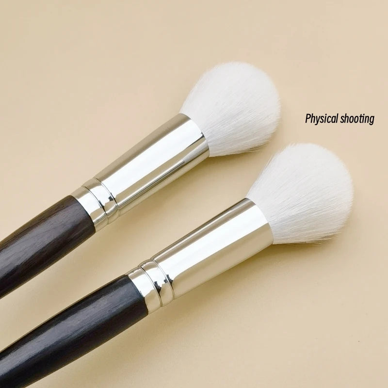 Professional Blush Makeup Brush – Natural Goat Hair, Powder Finish, Ebony Wood Handle