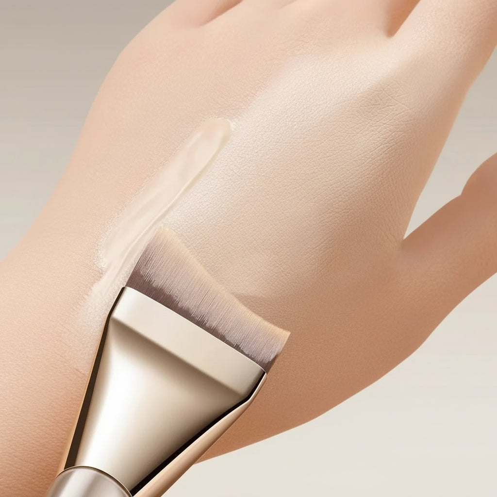 Professional Arc-Shaped Ultra-Thin Foundation Brush – Flat Head, Paint-Free & Traceless Finish