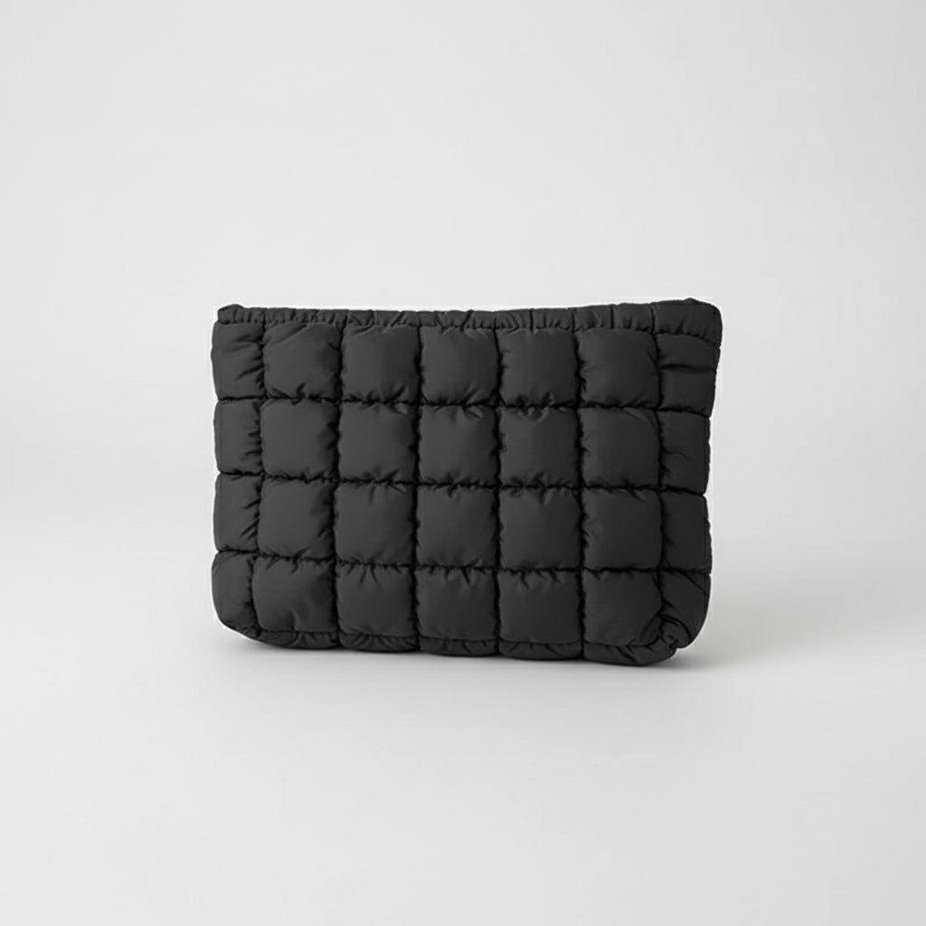 Puffer Makeup Bag – Quilted Cosmetic Storage Pouch, Large Capacity Beauty Case for Women