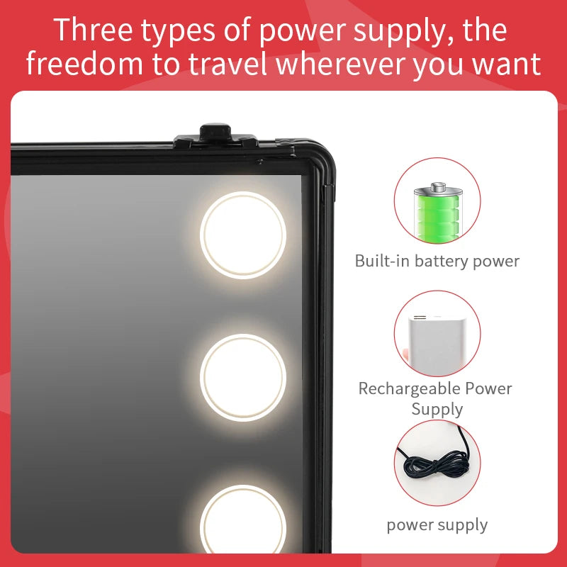 Professional Makeup Case with LED Mirror – Rolling Cosmetic Cart for Hairstylists & Salons