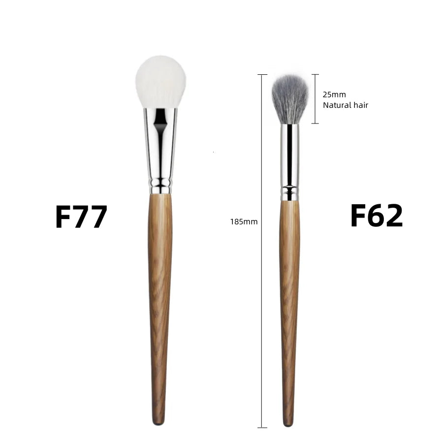 Natural Goat Hair Blush & Highlighter Brush – Pro Shadow & Bronzer Tool