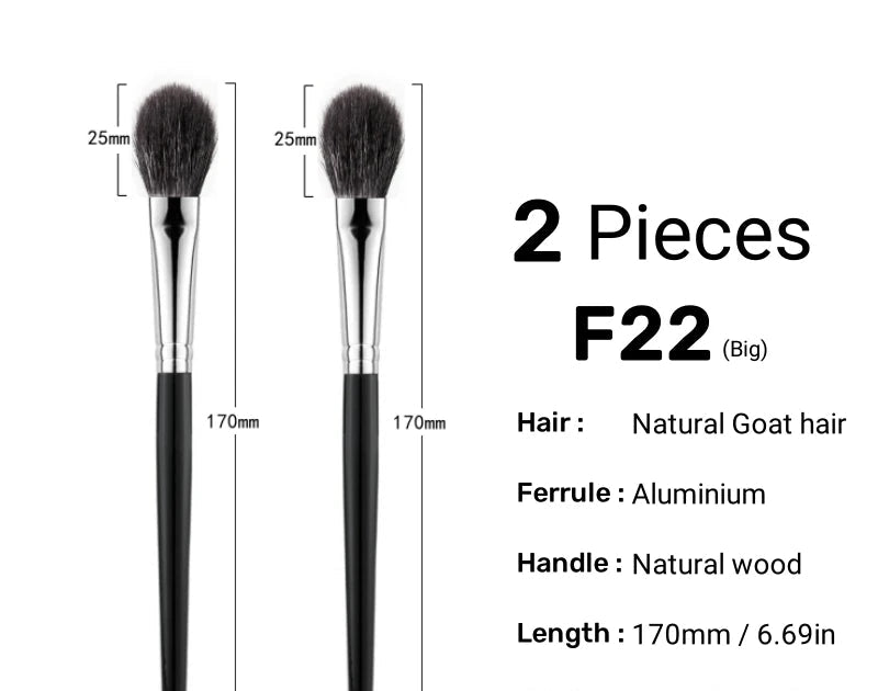 Professional Highlighter Makeup Brush – Natural Goat Hair Cosmetic Tool