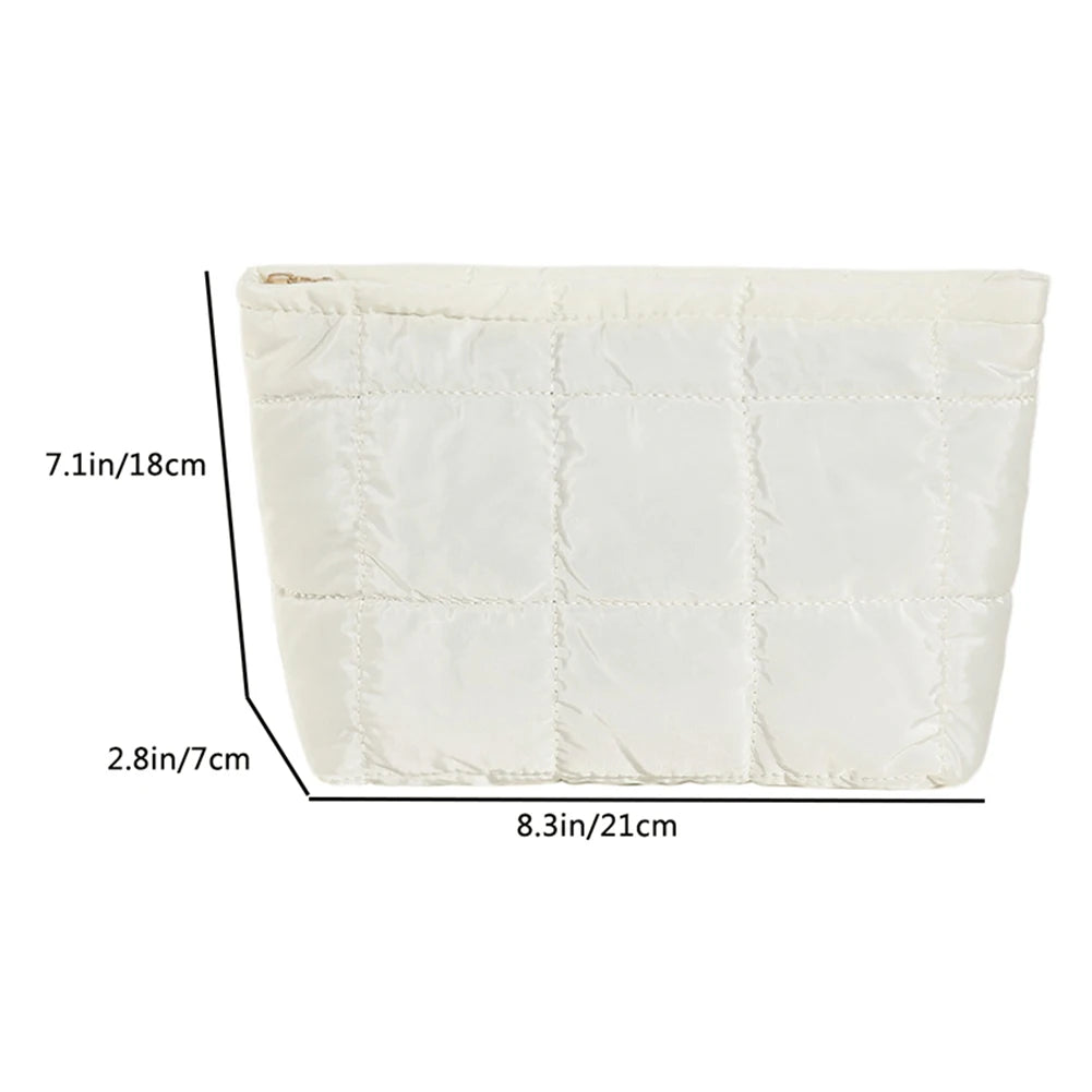 Quilted Makeup Storage Bag – Large Capacity, Padded Travel Organizer for Women