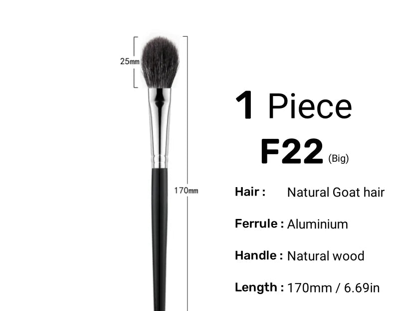 Professional Highlighter Makeup Brush – Natural Goat Hair Cosmetic Tool