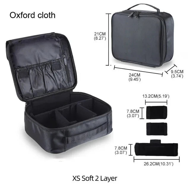 Professional Makeup Travel Case – Large Capacity Cosmetic Organizer & Nail Toolbox
