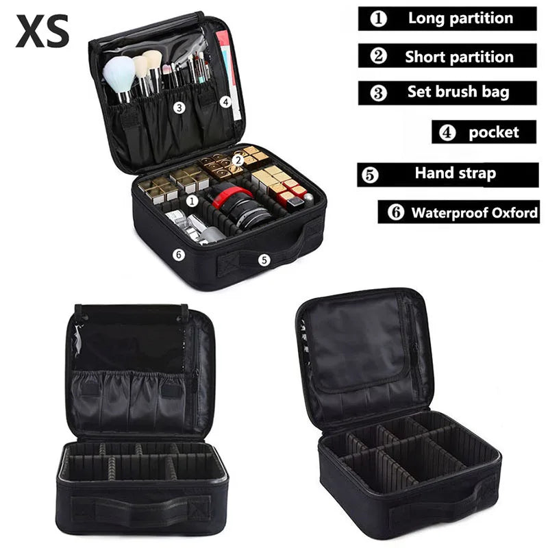 Professional Makeup Travel Case – Large Capacity Cosmetic Organizer & Nail Toolbox