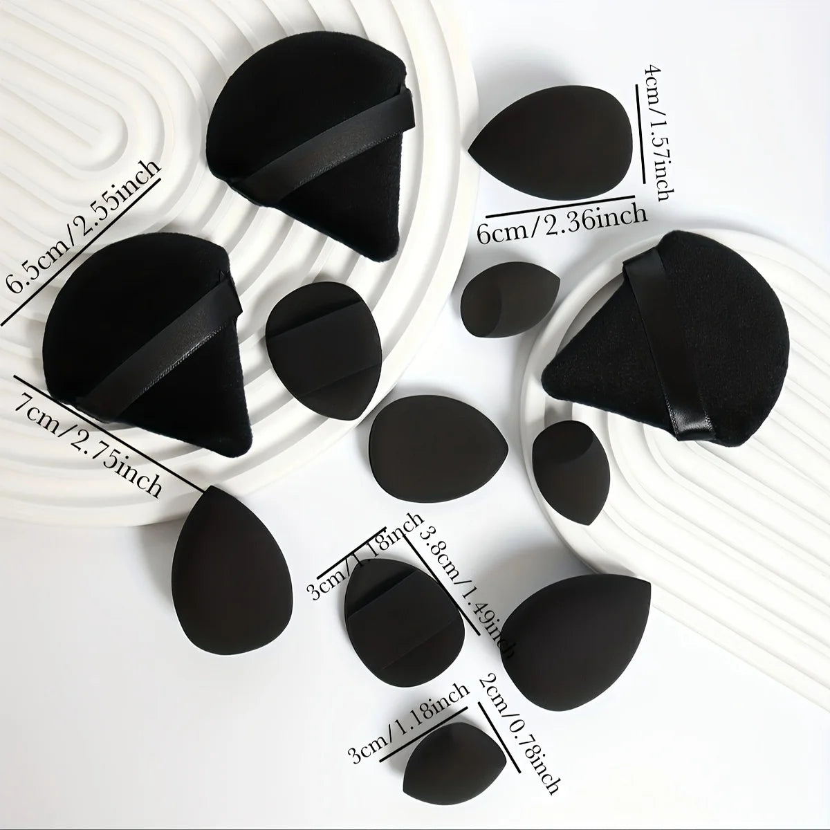 12-Piece Makeup Sponge Set – Includes Powder Puffs, Mini Air Cushions, Beauty Eggs & Mini Blenders