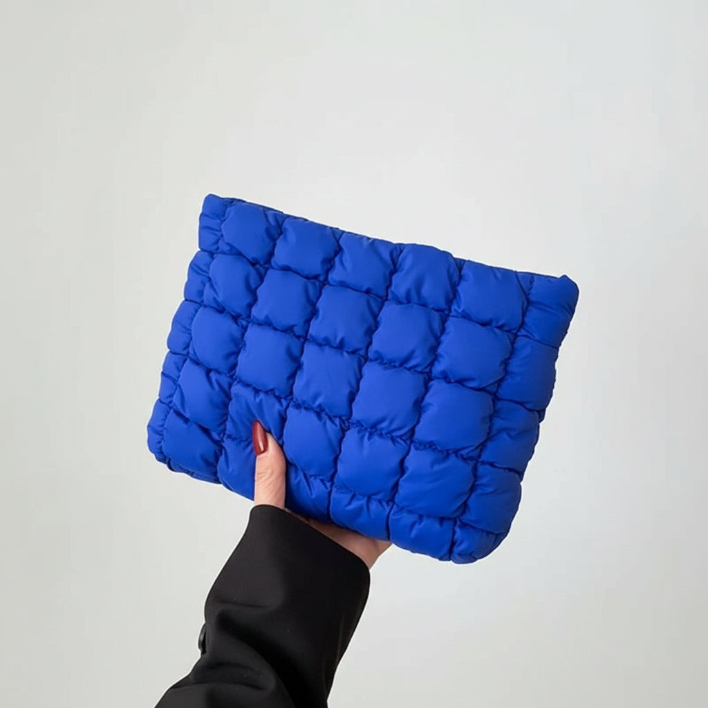 Puffer Makeup Bag – Quilted Cosmetic Storage Pouch, Large Capacity Beauty Case for Women