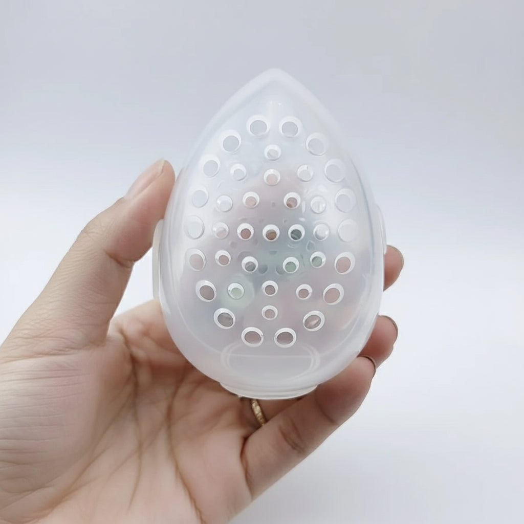 1–3pcs Egg-Shaped Puff Holder – Makeup Sponge Organizer & Storage Frame