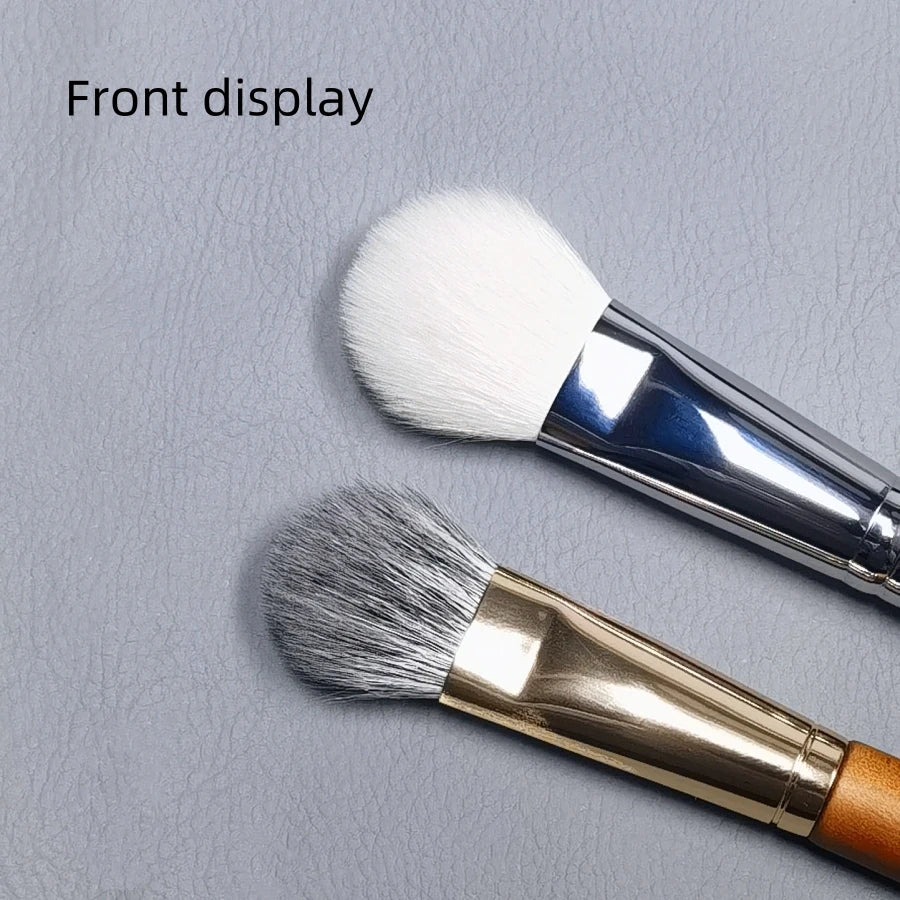 Natural Goat Hair Blush & Highlighter Brush – Pro Shadow & Bronzer Tool