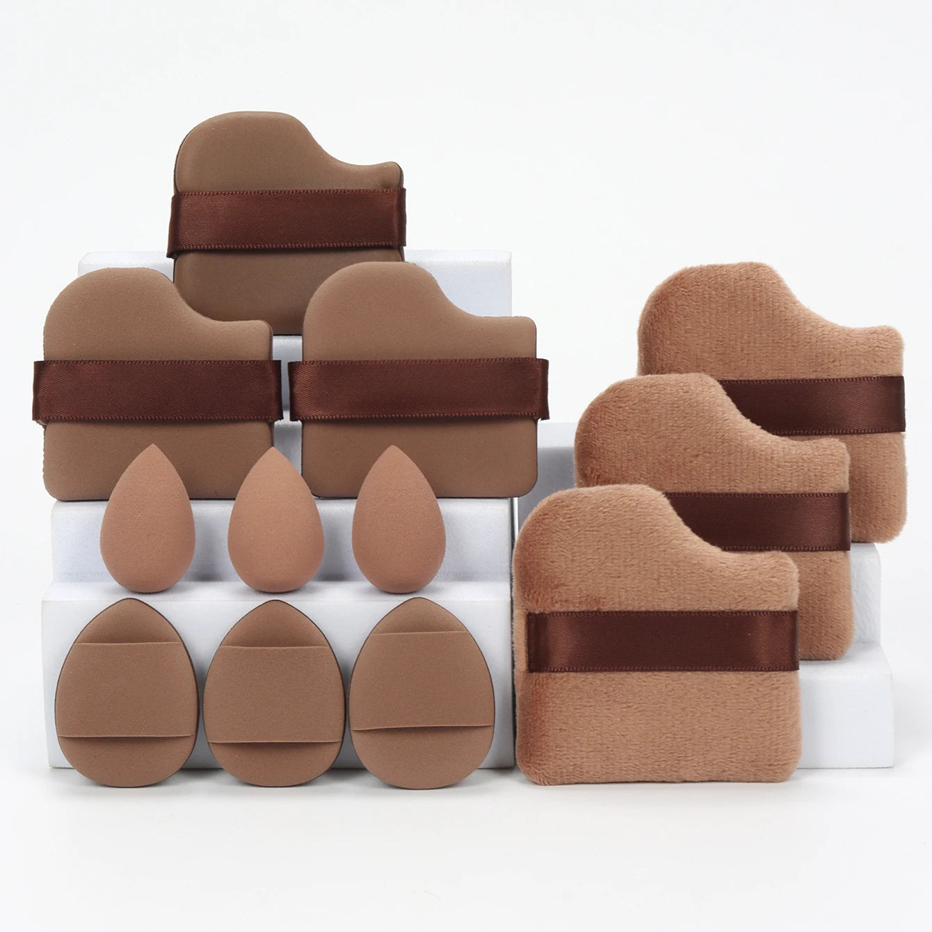 12-Piece Makeup Sponge Set – Includes Powder Puffs, Mini Air Cushions, Beauty Eggs & Mini Blenders