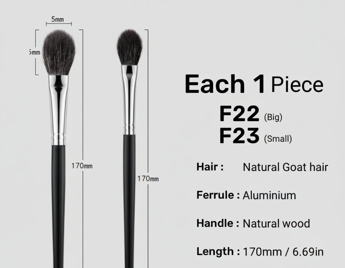 Professional Highlighter Makeup Brush – Natural Goat Hair Cosmetic Tool