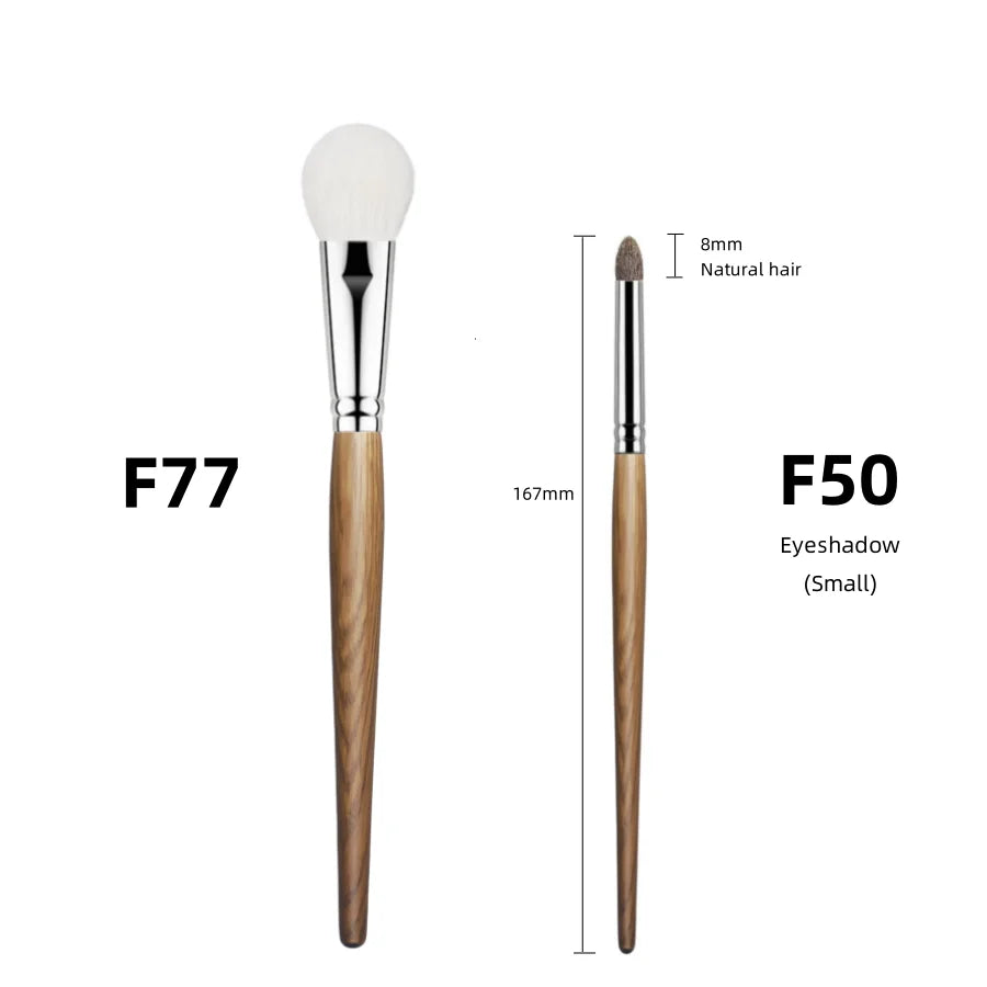 Natural Goat Hair Blush & Highlighter Brush – Pro Shadow & Bronzer Tool