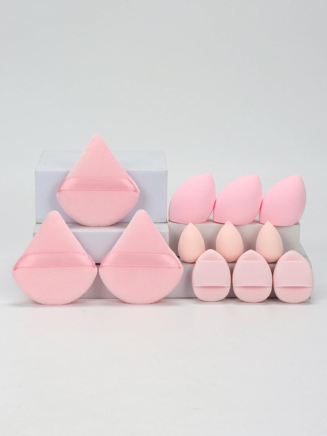 12-Piece Makeup Sponge Set – Includes Powder Puffs, Mini Air Cushions, Beauty Eggs & Mini Blenders