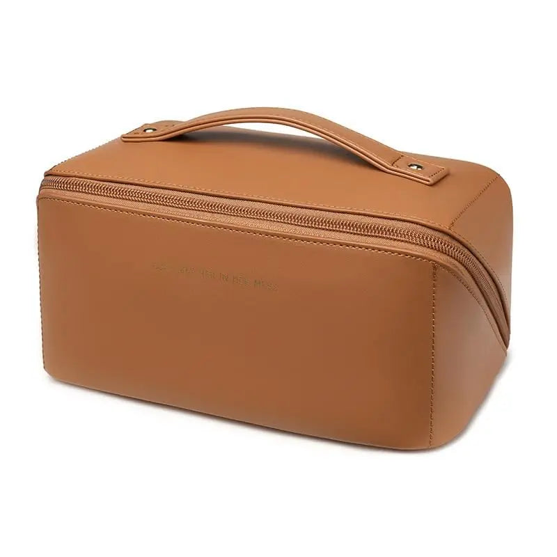Travel Makeup Bag – Large Waterproof PU Leather Organizer