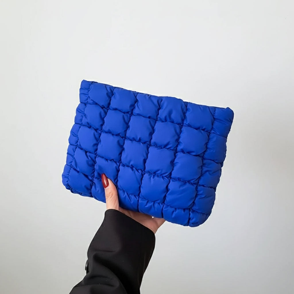 Puffer Makeup Bag – Quilted Cosmetic Storage Pouch, Large Capacity Beauty Case for Women
