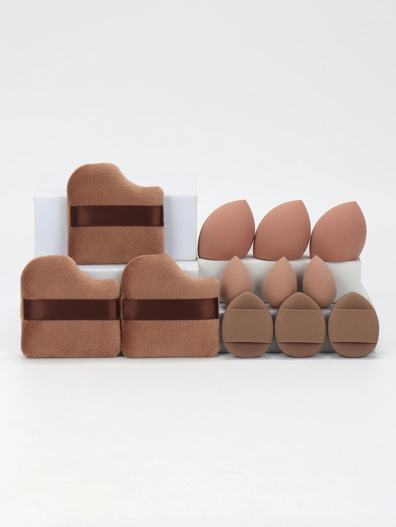 12-Piece Makeup Sponge Set – Includes Powder Puffs, Mini Air Cushions, Beauty Eggs & Mini Blenders