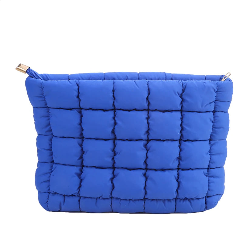 Puffer Makeup Bag – Quilted Cosmetic Storage Pouch, Large Capacity Beauty Case for Women