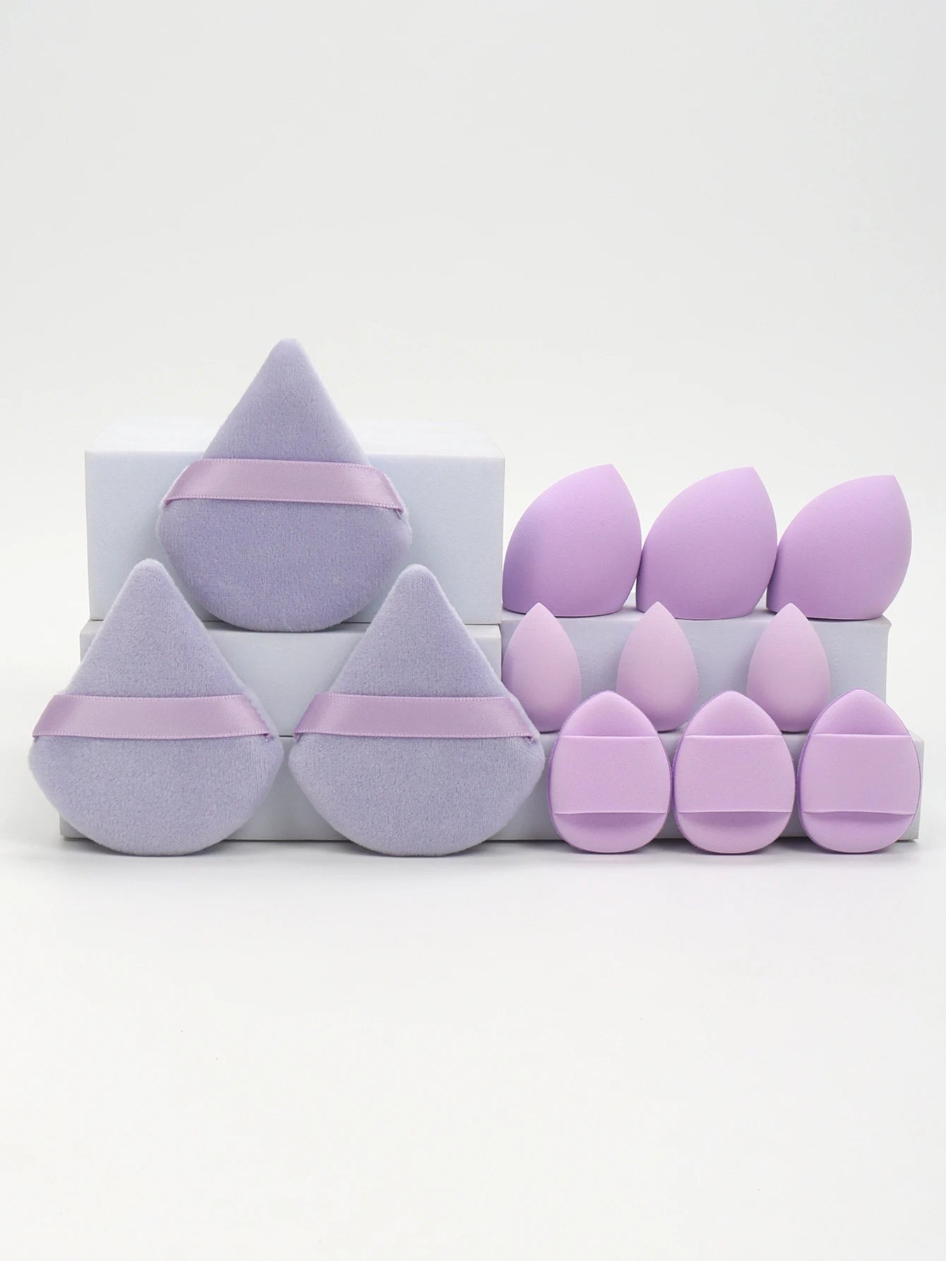 12-Piece Makeup Sponge Set – Includes Powder Puffs, Mini Air Cushions, Beauty Eggs & Mini Blenders