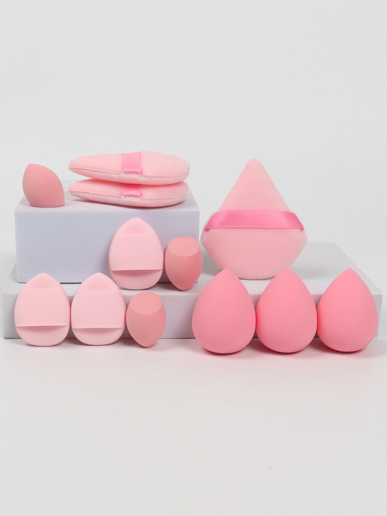 12-Piece Makeup Sponge Set – Includes Powder Puffs, Mini Air Cushions, Beauty Eggs & Mini Blenders