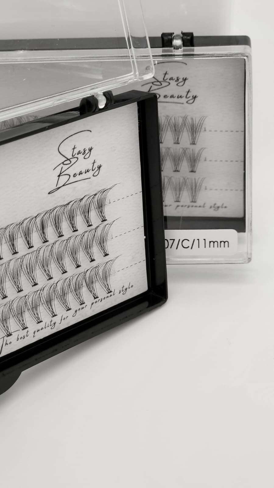 Stasy Beauty™ Premium Eyelash Extensions – C Curl, 0.07 Thickness, 6-12 mm Length